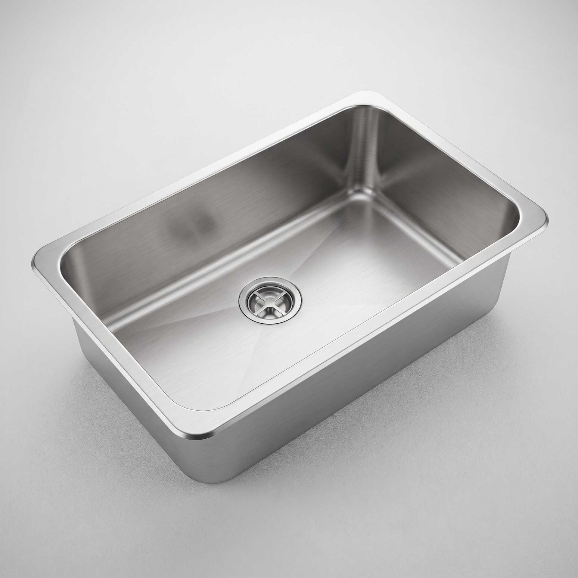 Test-K01 Brushed Stainless Steel Single Bowl